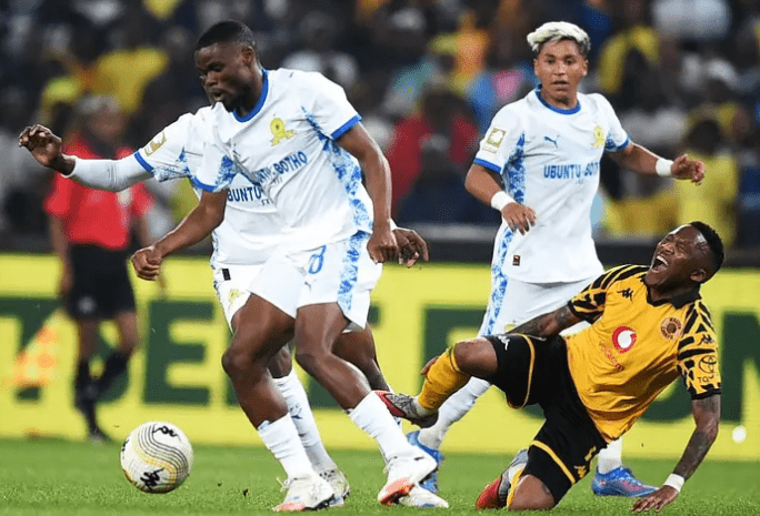 Action shot from a recent Kaizer Chiefs or Mamelodi Sundowns match