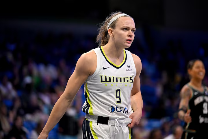 Grace Berger Dallas Wings in action during WNBA game