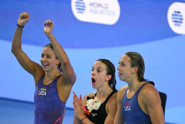Team USA swimming 2025 world record medley relay
