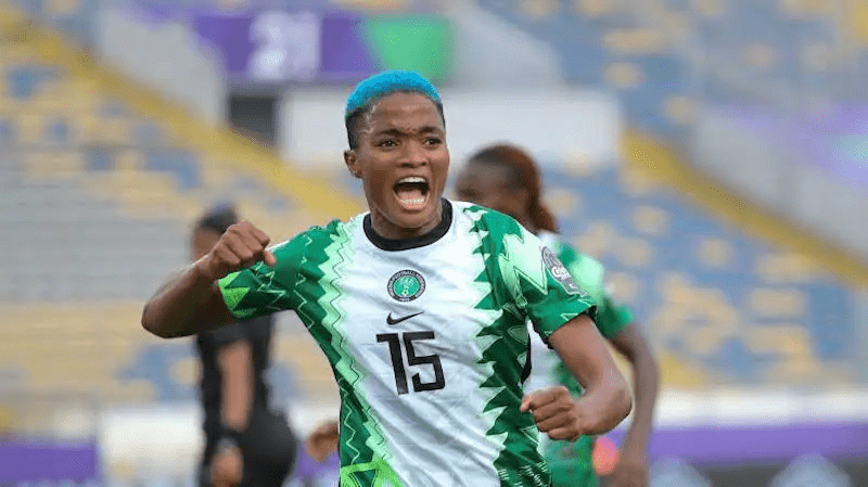 Rasheedat Ajibade speaking on women’s football rewards and sponsorship