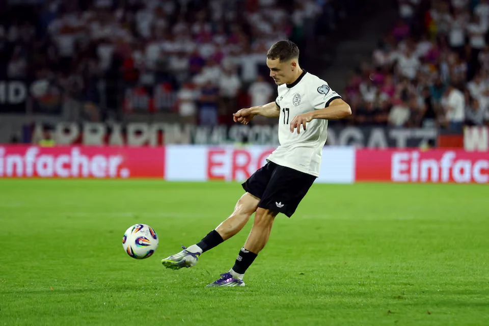Germany World Cup qualifiers team celebrating 3-1 win over Northern Ireland