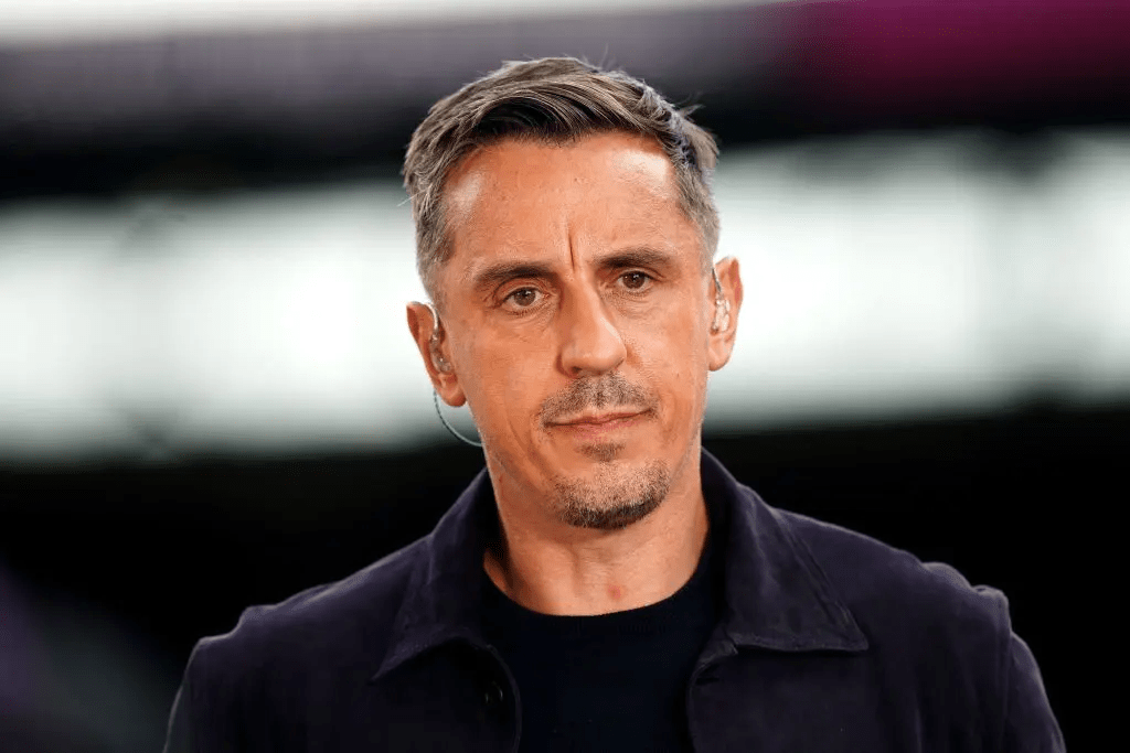 Gary Neville discussing Arsenal’s Premier League title chances on his podcast