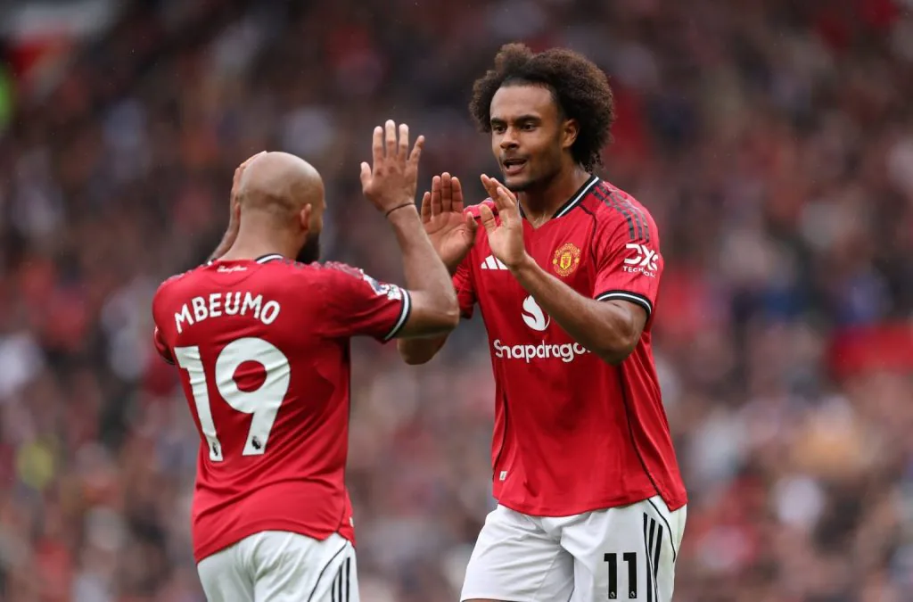 Joshua Zirkzee during Manchester United match amid January transfer rumours