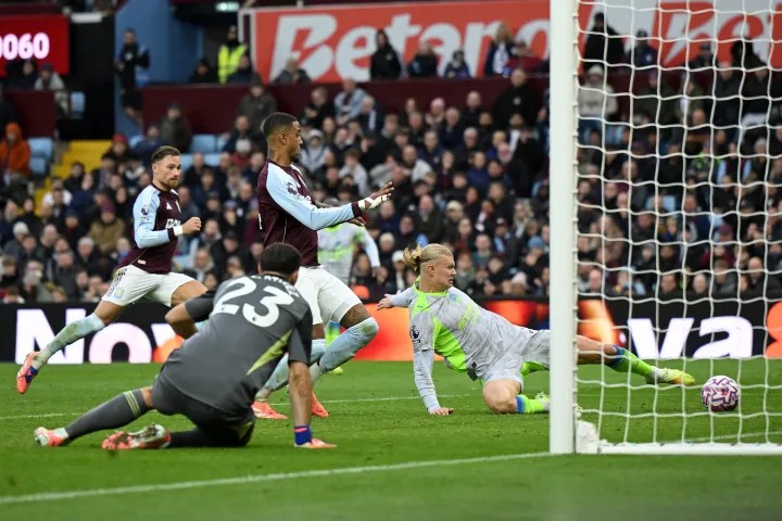 No Pain No Gain: Haaland’s Painful Collision Ends Scoring Streak Against Aston Villa
