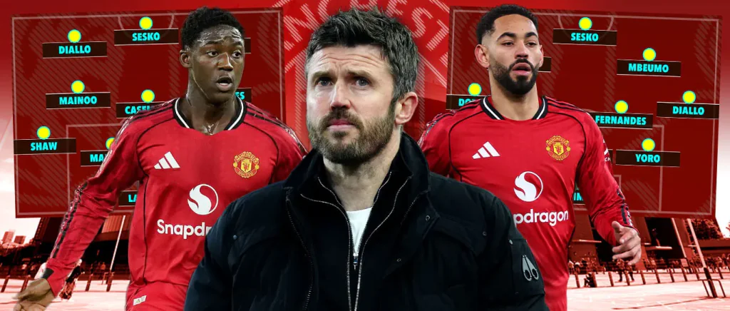 Michael Carrick on the touchline during his interim spell as Manchester United manager